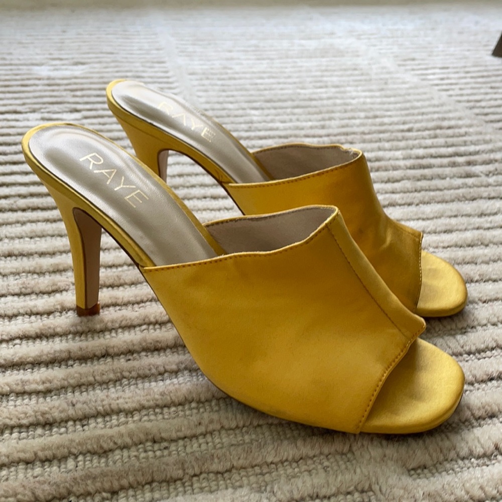 Cute yellow-gold heels from Revolve